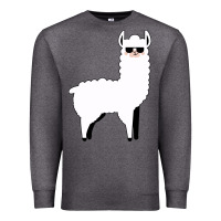 Charcoal Heather llama Premium Sweatshirt - artisFamous