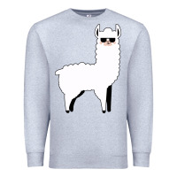 Heather Grey llama Premium Sweatshirt - artisFamous
