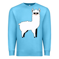 Ocean Blue llama Premium Sweatshirt - artisFamous
