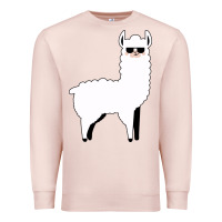 Pale Pink llama Premium Sweatshirt - artisFamous