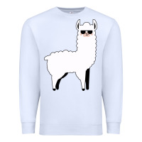 White llama Premium Sweatshirt - artisFamous