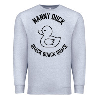 Heather Grey nanny duck quack quack quack Premium Sweatshirt - artisFamous