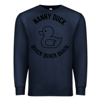 Navy nanny duck quack quack quack Premium Sweatshirt - artisFamous
