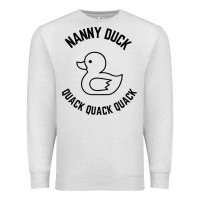 Oatmeal Heather nanny duck quack quack quack Premium Sweatshirt - artisFamous