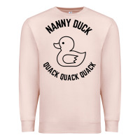 Pale Pink nanny duck quack quack quack Premium Sweatshirt - artisFamous