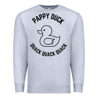 Heather Grey pappy duck quack quack quack Premium Sweatshirt - artisFamous