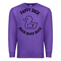 Purple pappy duck quack quack quack Premium Sweatshirt - artisFamous