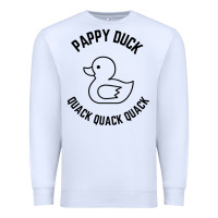 White pappy duck quack quack quack Premium Sweatshirt - artisFamous