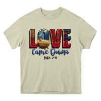 Mossy love came down luke 2 11 Heavy Core Tee - CowGirlArtShop