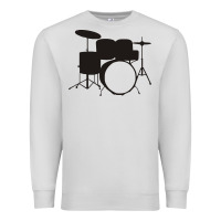 Dove Grey drums drummer Premium Sweatshirt - artisFamous
