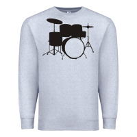 Heather Grey drums drummer Premium Sweatshirt - artisFamous