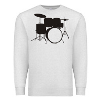 Oatmeal Heather drums drummer Premium Sweatshirt - artisFamous