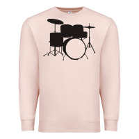 Pale Pink drums drummer Premium Sweatshirt - artisFamous