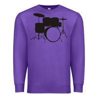 Purple drums drummer Premium Sweatshirt - artisFamous