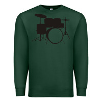 Sports Green drums drummer Premium Sweatshirt - artisFamous