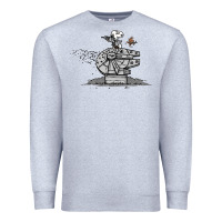 Heather Grey scruffy smugglers and pirates Premium Sweatshirt - artisFamous