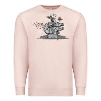 Pale Pink scruffy smugglers and pirates Premium Sweatshirt - artisFamous