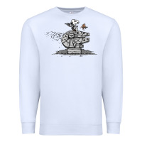 White scruffy smugglers and pirates Premium Sweatshirt - artisFamous