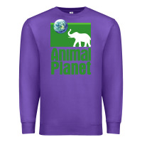 Purple ANIMAL PLANET Premium Sweatshirt - artisFamous