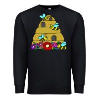 Black bee hive Premium Sweatshirt - artisFamous