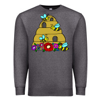 Charcoal Heather bee hive Premium Sweatshirt - artisFamous