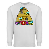 Dove Grey bee hive Premium Sweatshirt - artisFamous
