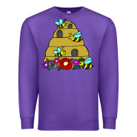 Purple bee hive Premium Sweatshirt - artisFamous