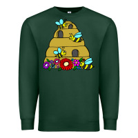 Sports Green bee hive Premium Sweatshirt - artisFamous