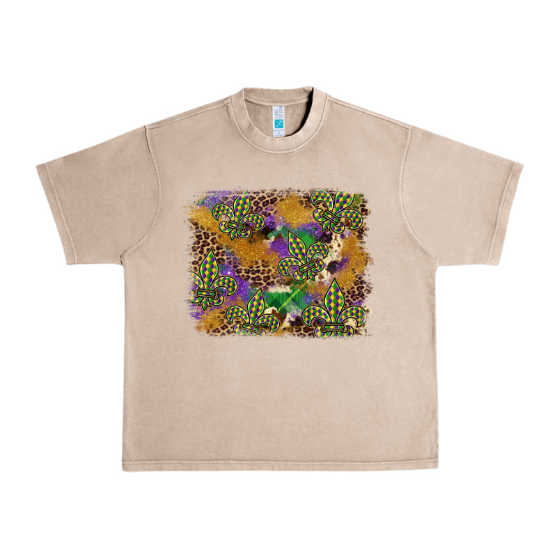 Mardi Gras Plaid Purple Glitter Cowhide  Leopard Urban Heavy Tee by FaDigitalArtStudio | Teevron