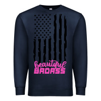 Navy beautiful badass american Premium Sweatshirt - artisFamous