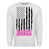Oatmeal Heather beautiful badass american Premium Sweatshirt - artisFamous