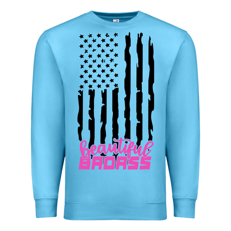 Beautiful Badass American Premium Sweatshirt by artisFamous | Teevron