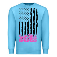 Ocean Blue beautiful badass american Premium Sweatshirt - artisFamous