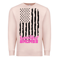 Pale Pink beautiful badass american Premium Sweatshirt - artisFamous