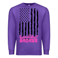 Purple beautiful badass american Premium Sweatshirt - artisFamous