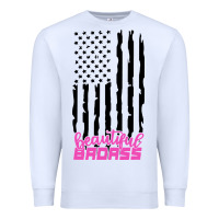 White beautiful badass american Premium Sweatshirt - artisFamous