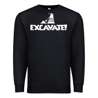 Black excavate funny Premium Sweatshirt - artisFamous