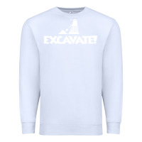 White excavate funny Premium Sweatshirt - artisFamous
