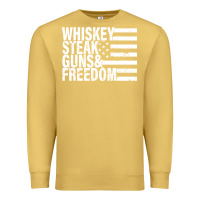Antique Gold whiskey steak guns freedom Premium Sweatshirt - artisFamous