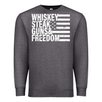 Charcoal Heather whiskey steak guns freedom Premium Sweatshirt - artisFamous