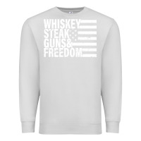 Dove Grey whiskey steak guns freedom Premium Sweatshirt - artisFamous