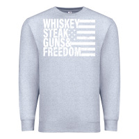 Heather Grey whiskey steak guns freedom Premium Sweatshirt - artisFamous