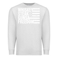 Oatmeal Heather whiskey steak guns freedom Premium Sweatshirt - artisFamous