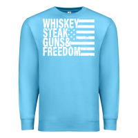 Ocean Blue whiskey steak guns freedom Premium Sweatshirt - artisFamous