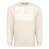 Sandshell whiskey steak guns freedom Premium Sweatshirt - artisFamous