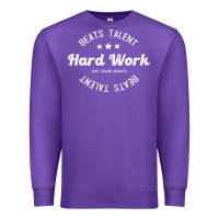 Purple hard work beats talent Premium Sweatshirt - artisFamous