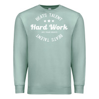 Seafoam hard work beats talent Premium Sweatshirt - artisFamous