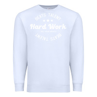 White hard work beats talent Premium Sweatshirt - artisFamous