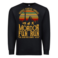 Black middle earth's annual mordor fun run Premium Sweatshirt - artisFamous