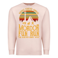 Pale Pink middle earth's annual mordor fun run Premium Sweatshirt - artisFamous
